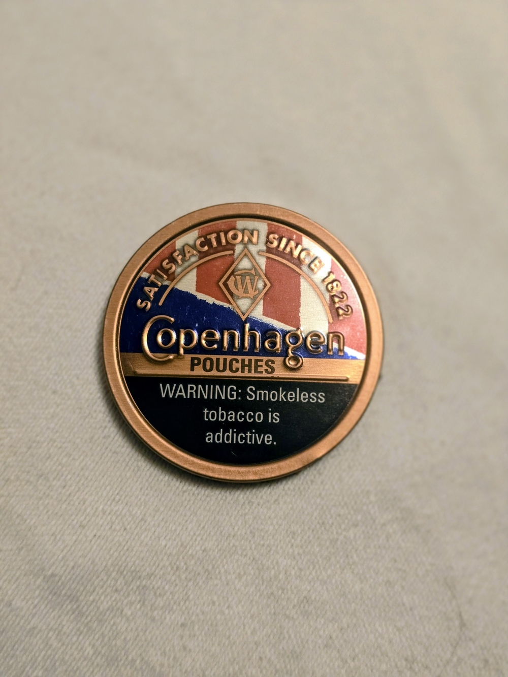 Copenhagen Pouches Metal Tin - Copper, Blue, Red, Black (LIDS ONLY/NO TOBACCO)